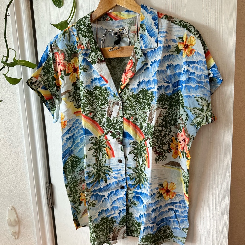 NWOT Marine Layer Multicolor Tropical Resort Button Down Shirt
